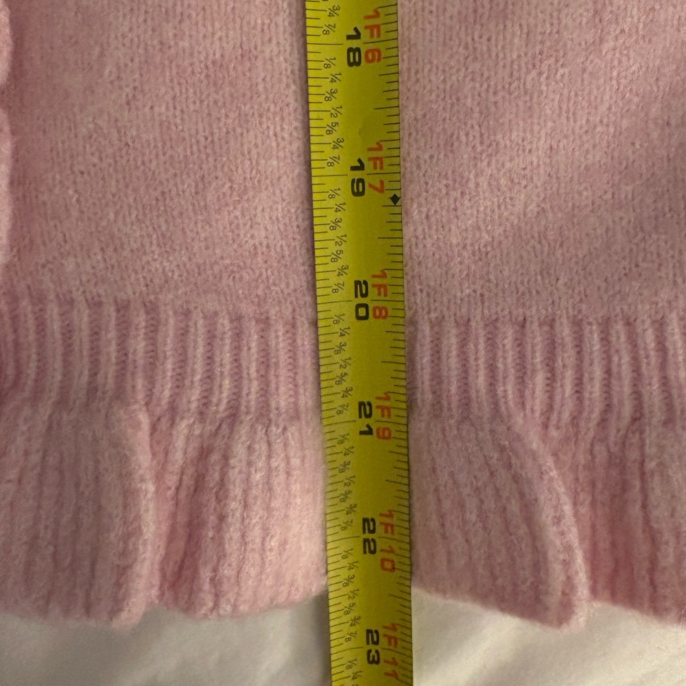 Design History Pink Ruffle Button Cardigan NWT - Picture 6 of 7